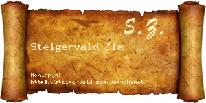 Steigervald Zia névjegykártya